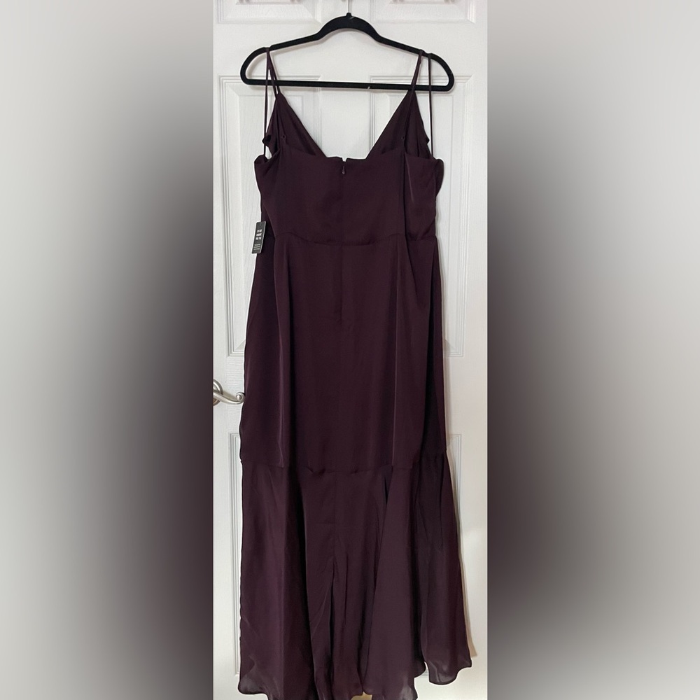 Express Deep Purple Sleevless Asymmetrical Skirt with a tie Waist XL NWT - Picture 5 of 6
